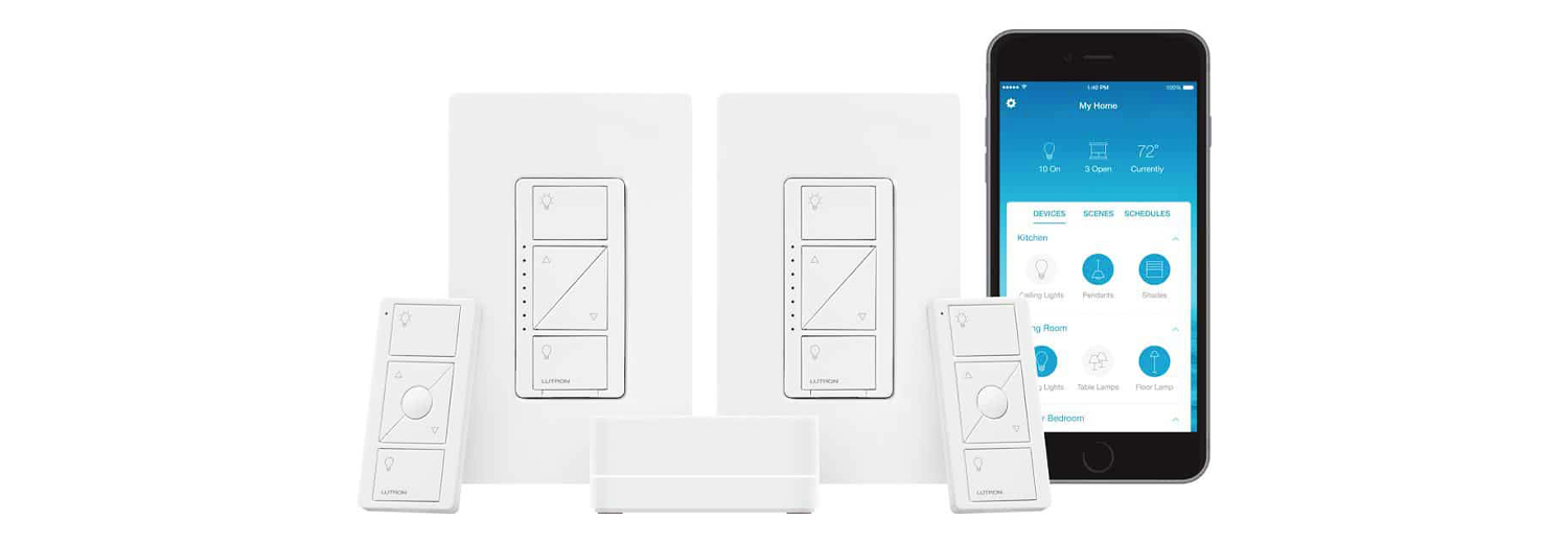 Sistema de control de luces inteligentes para el hogar de Lutron